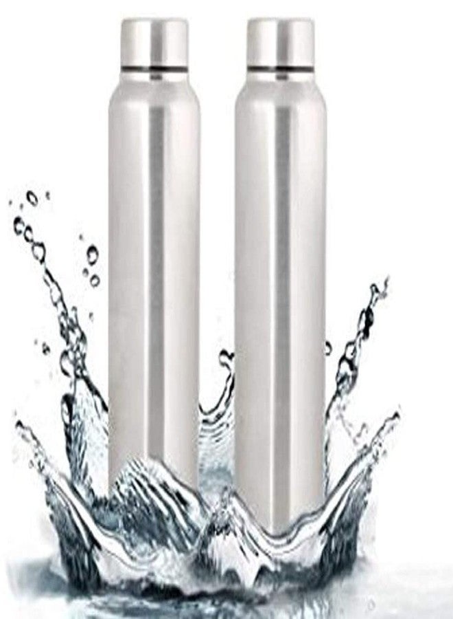 STEEPLE Stainless Steel Fridge Bottle 1000 ml Bottle (Pack of 2, Silver, Steel) - Image 5